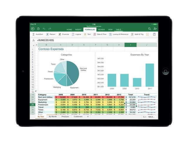 Excel iPad