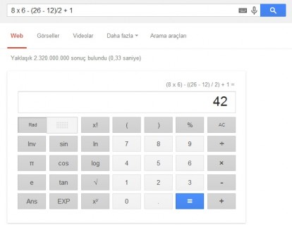 hesap makinesi