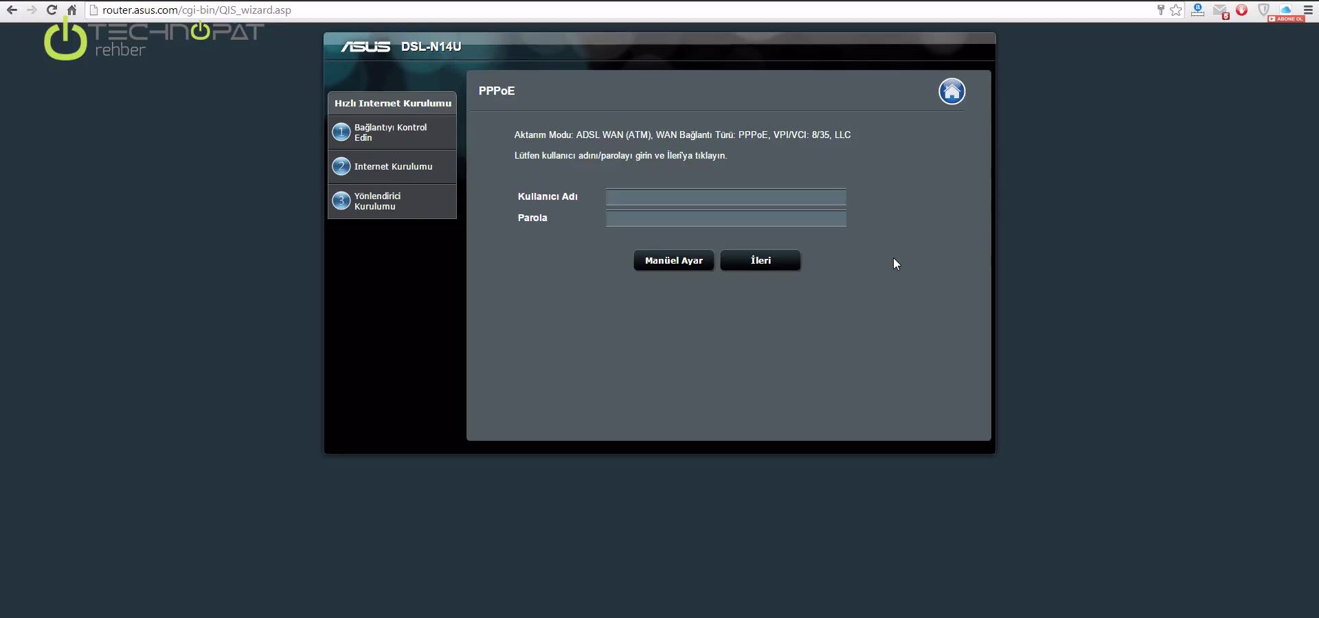 ASUS DSL N14U ADSL Modem Kurulum Rehberi Technopat