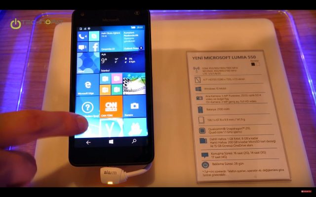 Wimdows 10 Mobile kullanan Lumia 550 akıllı telefona ilk bakış videomuz