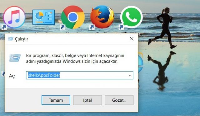 applications calıstır