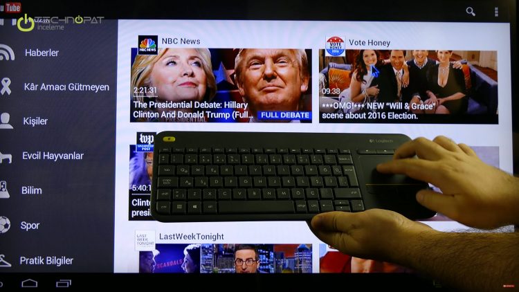 Logitech K400 Plus kablosuz dokunmatik klavye incelemesi