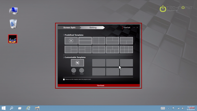 Split settings