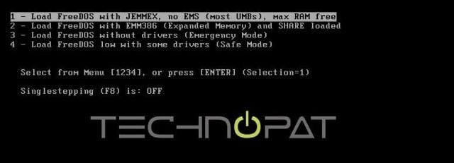 Load FreeDOS with JEMMEX