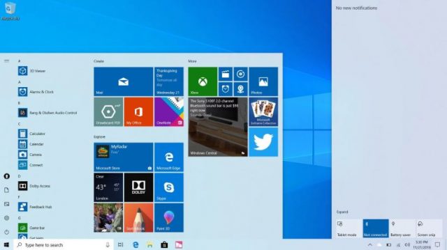 Windows 10 Nisan 2019 güncellemesi
