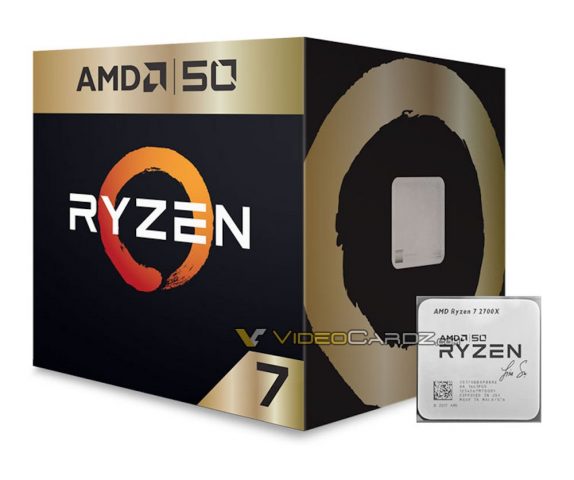 AMD Ryzen 7 2700x işlemcisinin 50. yıl özel sürümü