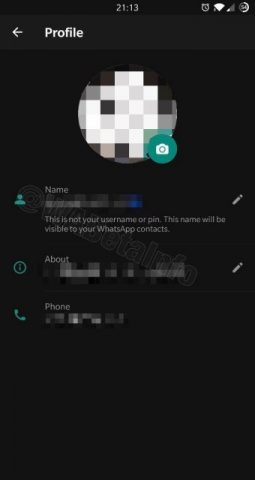 WhatsApp Karanlık Mod