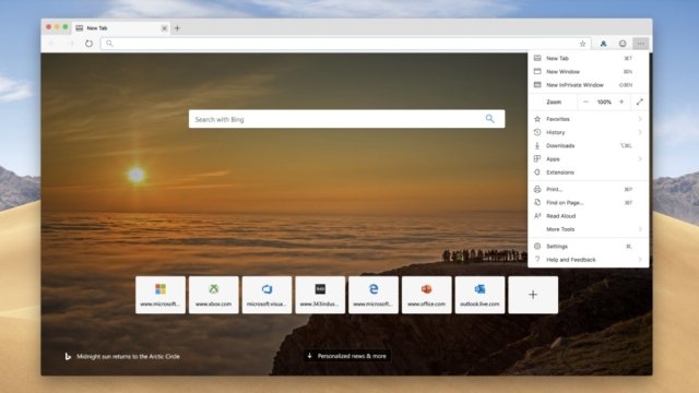 Chromium Tabanlı Edge Mac