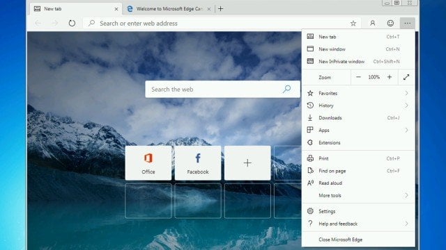 Edge Windows 7, Windows 8, Windows 8.1