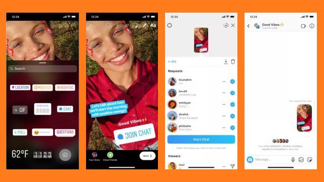 Instagram Hikayeler Grup Sohbet Çıkartması