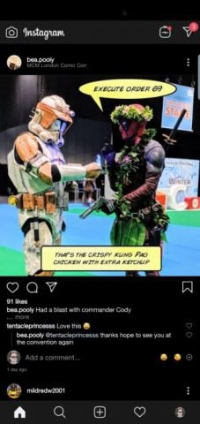 Instagram karanlık tema