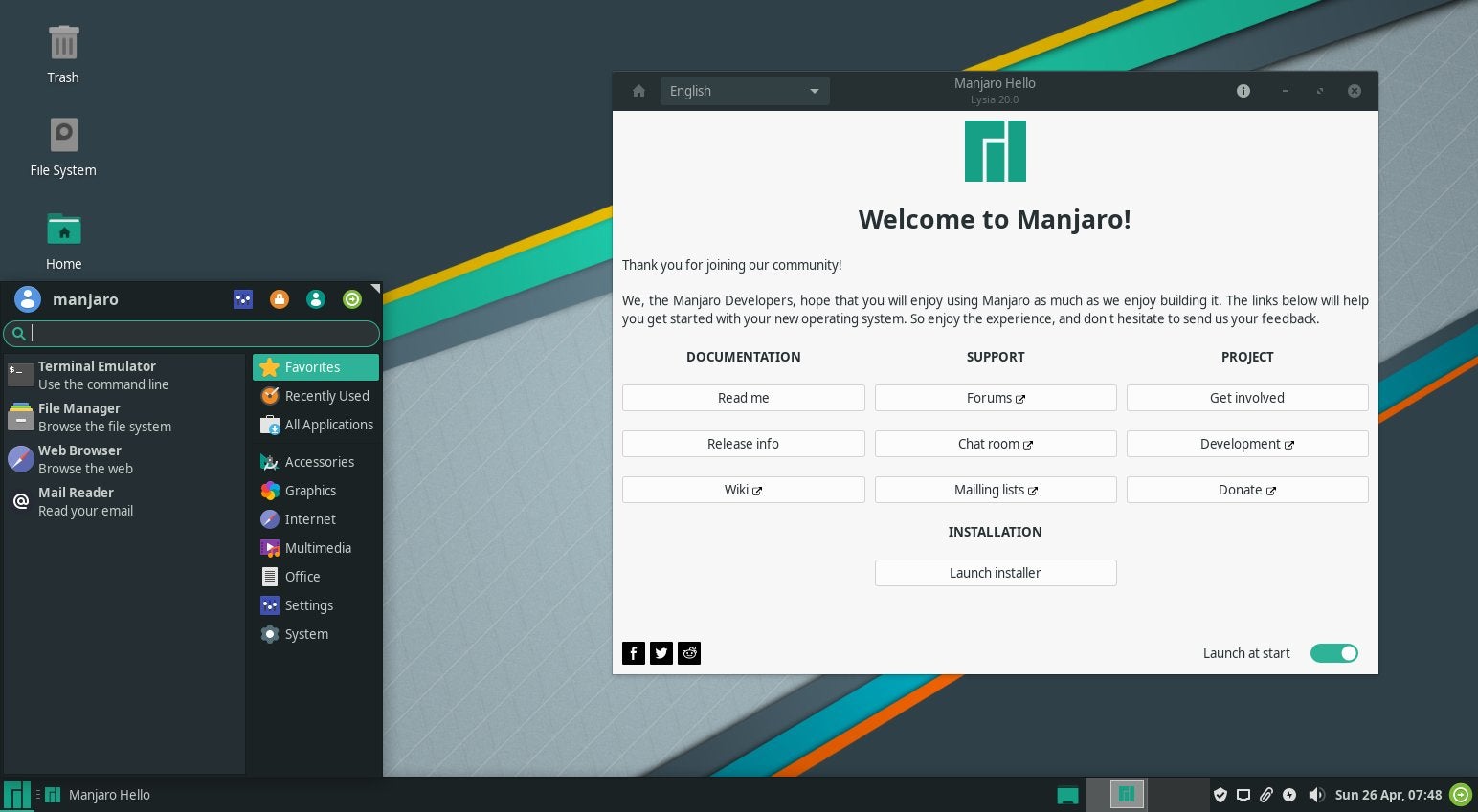 Linux Manjaro 20.0 Linux Manjaro 20.0