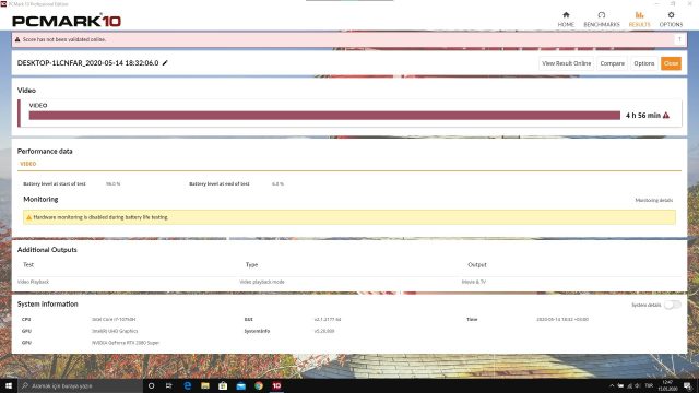 GE75 Raider 10SGS PCMark 10 Pil