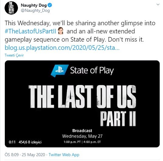 The Last of Us Part 2 State of Play etkinliği 
