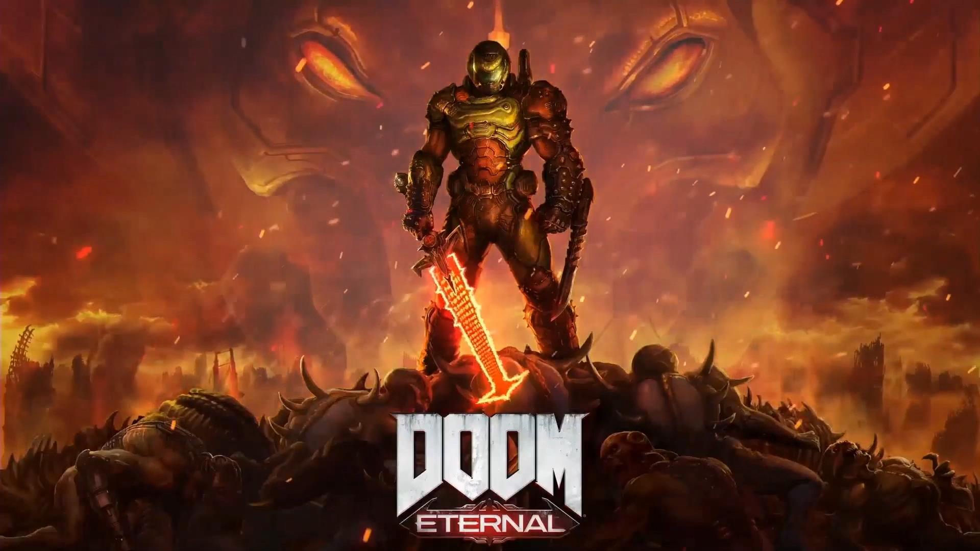 Музыка из игры doom. Обложка игры дум итер6ал. Doom игра Eternal Eternal.