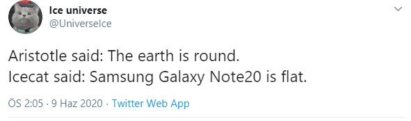 Galaxy Note 20 düz ekran 