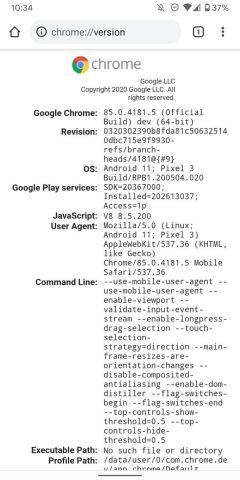 Android Chrome 64 Bit