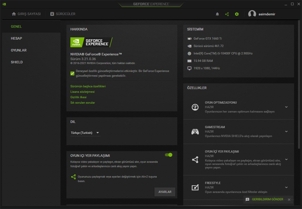geforce experience