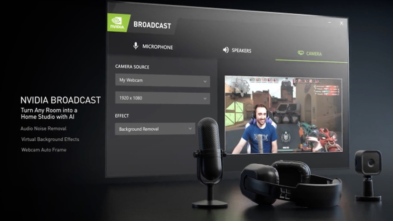 NVIDIA Broadcast Uygulaması NVIDIA Broadcast Uygulaması