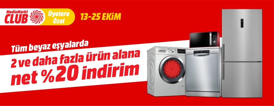 Beyaz Eşyada Yüzde 20 İndirim MediaMarkt