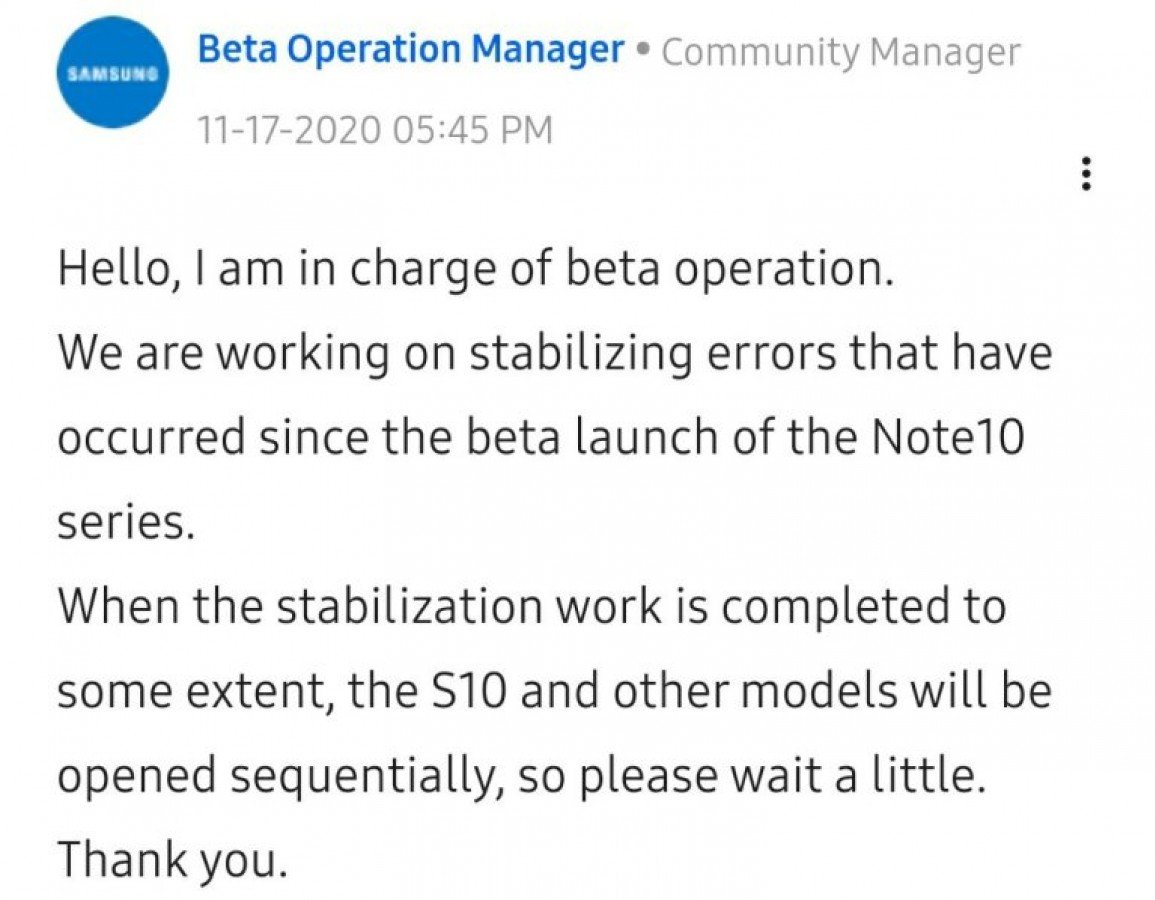 Samsung Galaxy S10 serisi için One UI 3.0 beta güncellemesi 