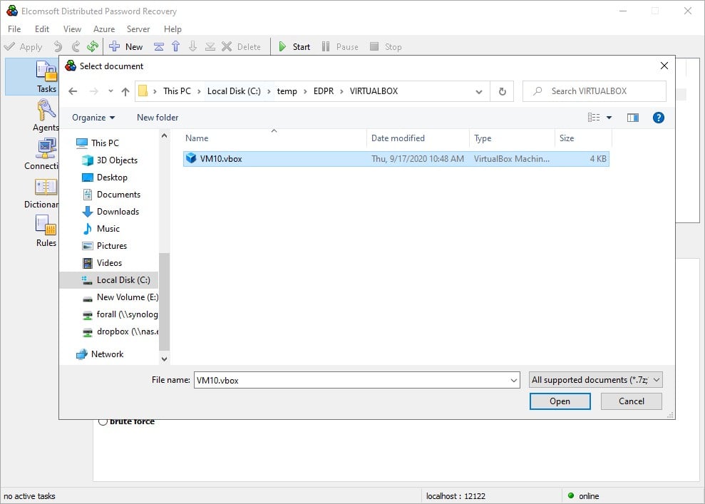 sanal makine şifresi kırma