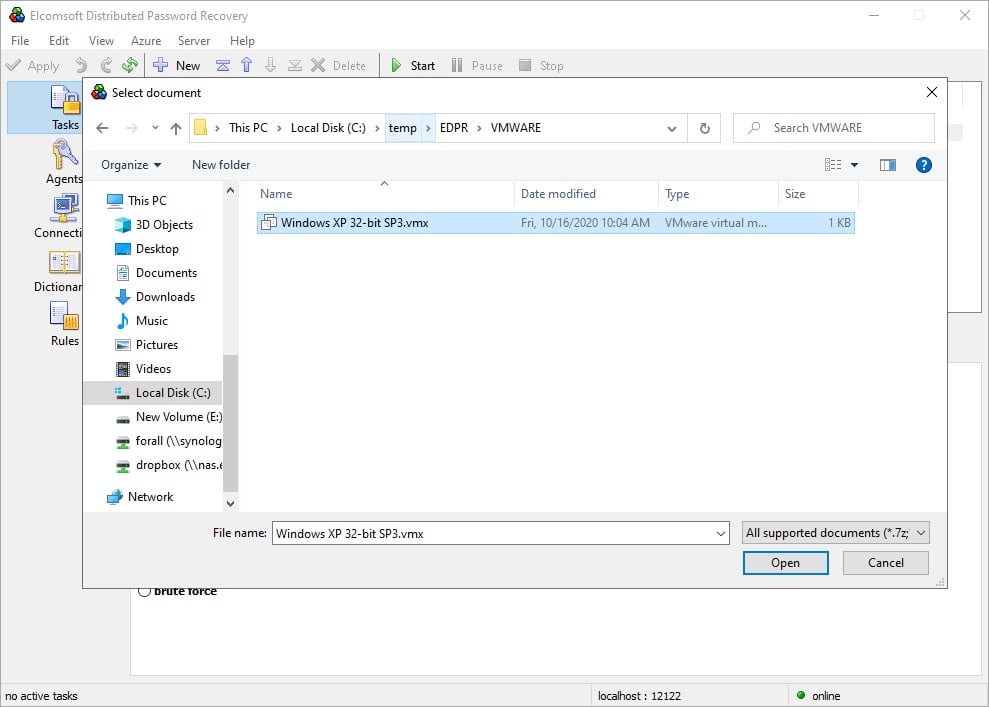 sanal makine şifresi kırma