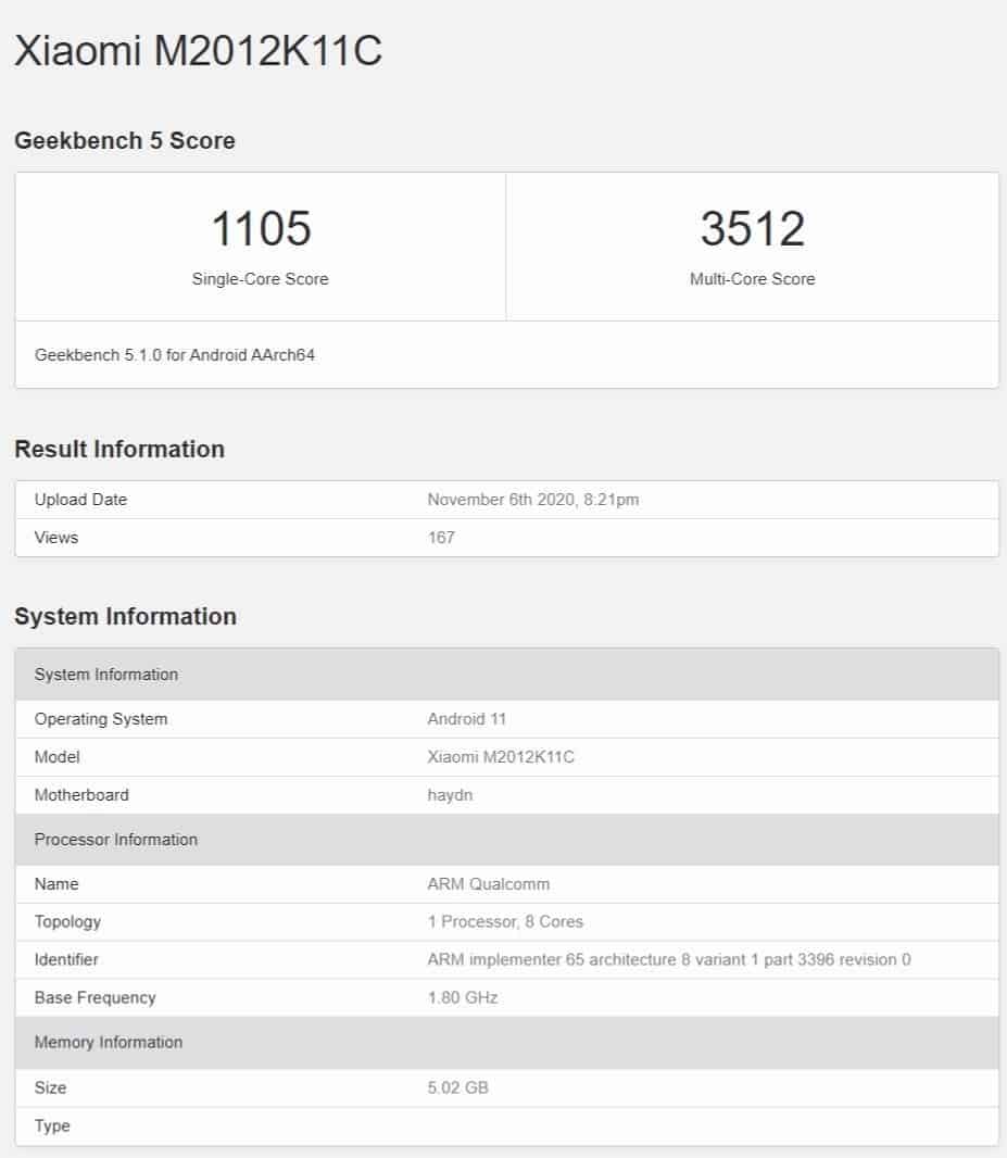 Xiaomi Mi 11 özellikleri