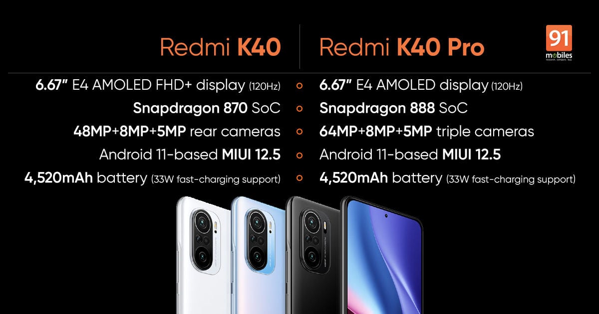 Redmi K40 ve Redmi K40 Pro 
