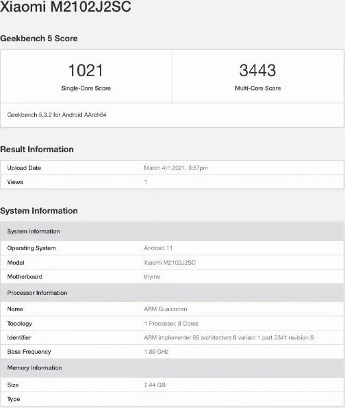 Snapdragon 870 işlemcili Xiaomi Mi 10S özellikleri 