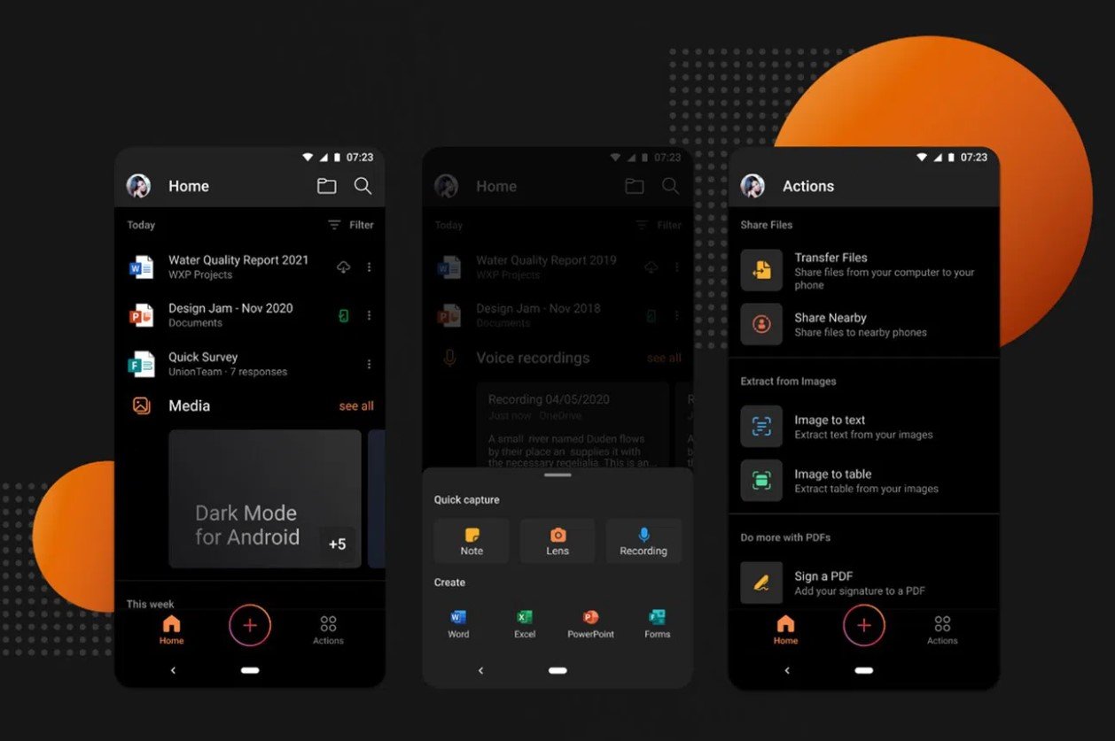 microsoft office Android karanlık mod özelliği microsoft office Android karanlık mod özelliği