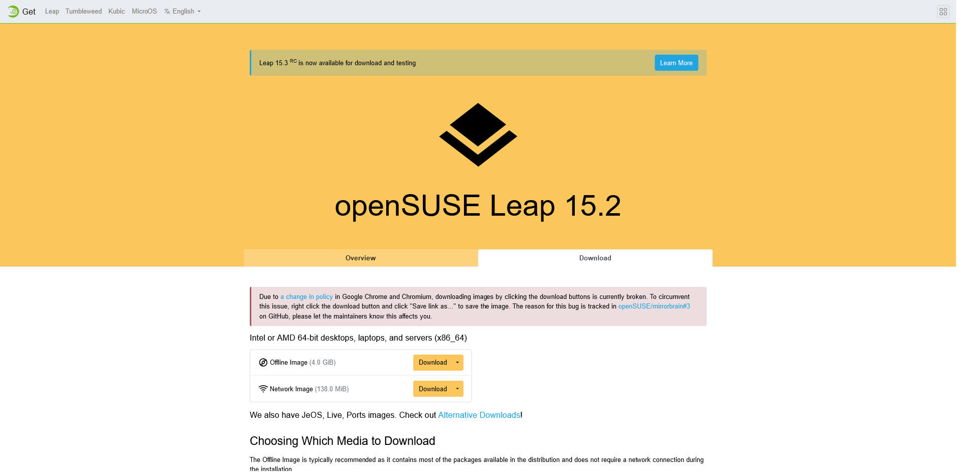 openSUSE İndirme Sayfası