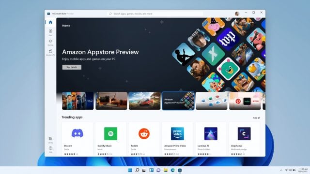 Windows 11 Android Uygulama Mağaza Appstore