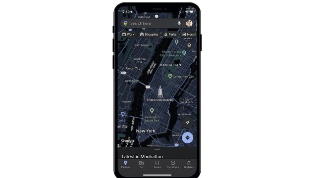Google Haritalar iOS Karanlık Mod