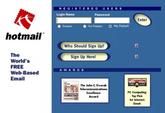 Hotmail 1996