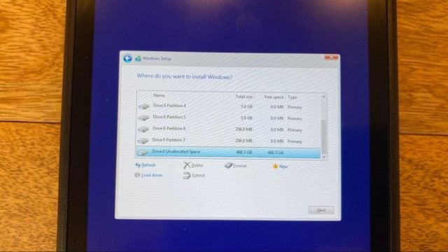 Windows 10 kurulum diskini seçme