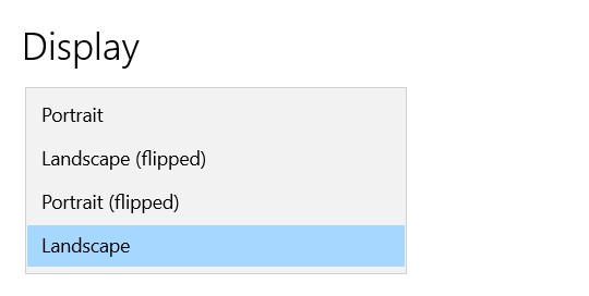 Windows ekranı yatay yapma