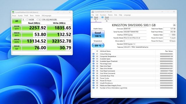 Kingston NV1 SSD Performans