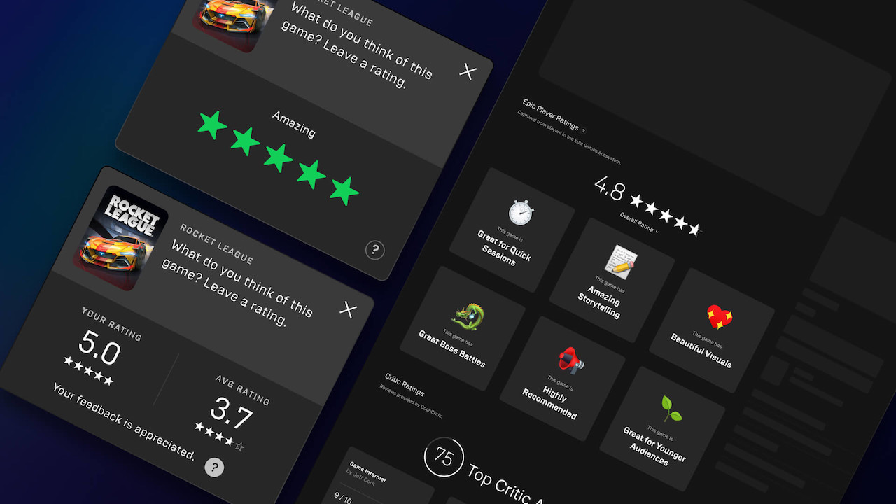 Epic Games Store Oyun Derecelendirme