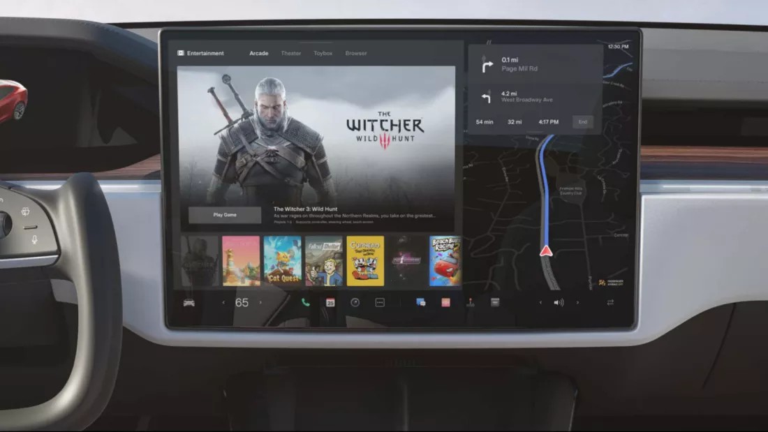 Steam Oyunları Tesla Otomobillere Geliyor