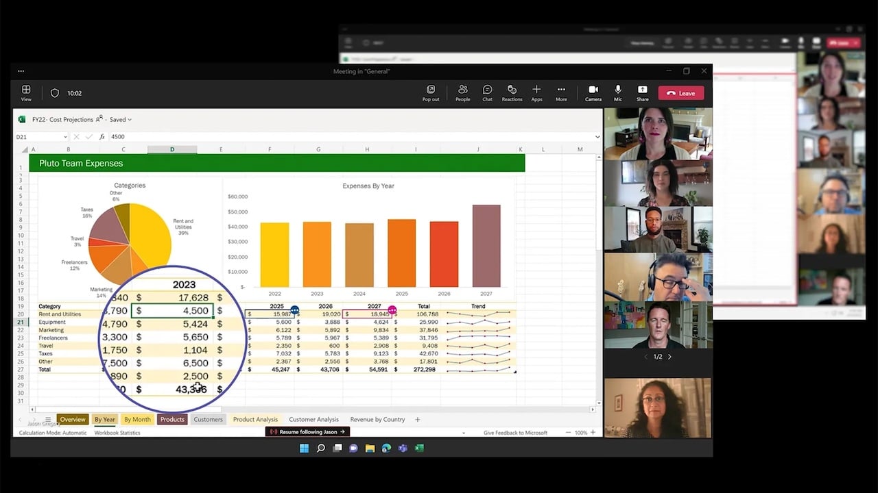 Microsoft Teams Excel Live