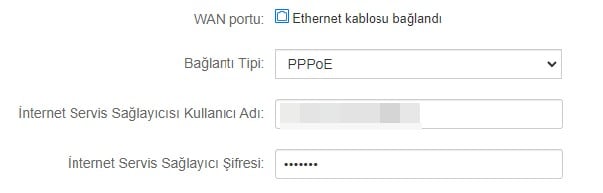 pppoe kullanıcı adı ve şifre