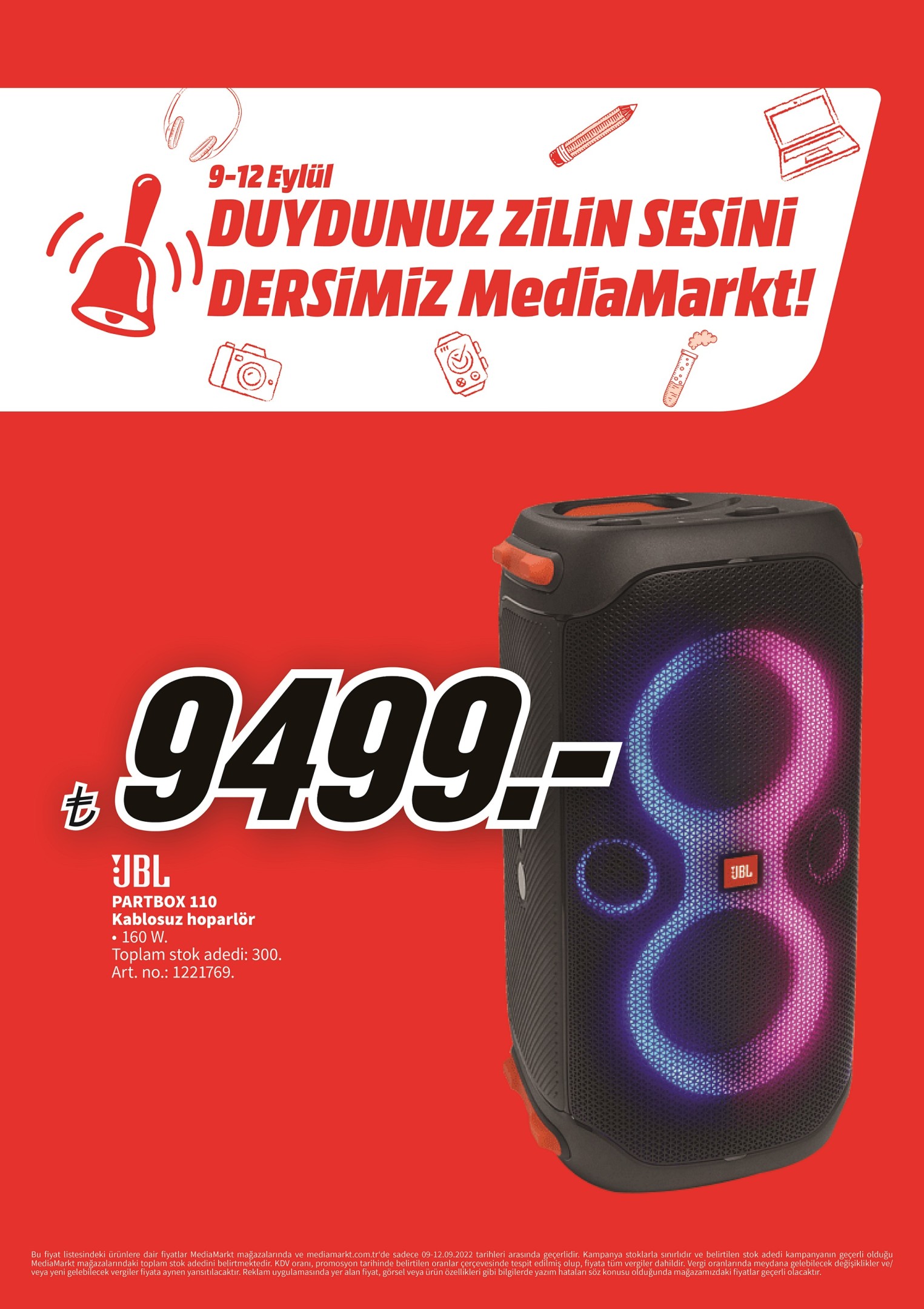 JBL Partybox 110 Bluetooth Hoparlör