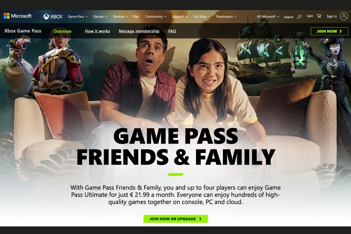 Xbox Game Pass Friends and Family