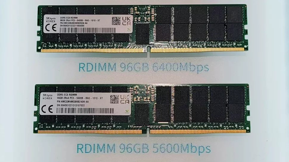 SK Hynix, 48 GB ve 96 GB DDR5-6400 Bellek Modüllerini Sergiledi
