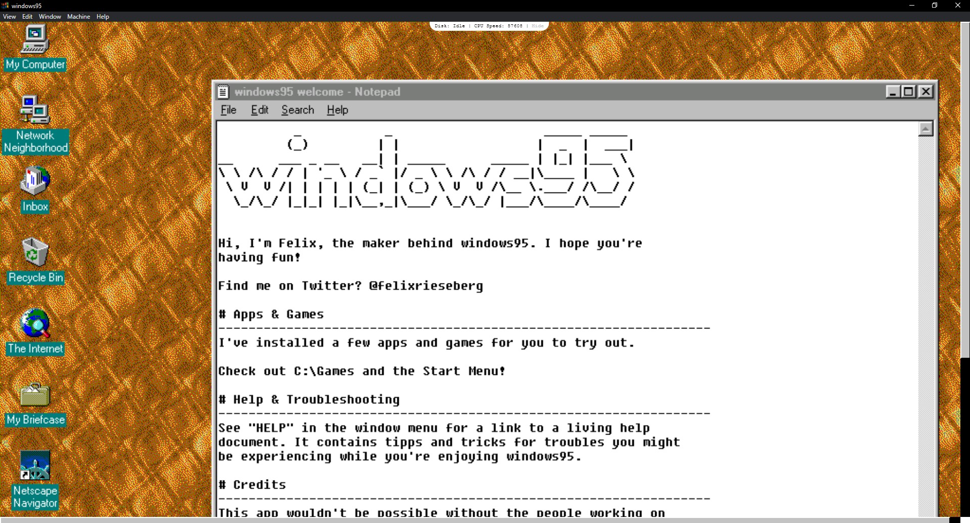 Biraz Nostalji: JavaScript Tabanlı Windows 95 Uygulaması Geliştirildi