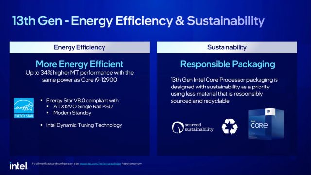 Intel 13. nesil enerji verimliliği