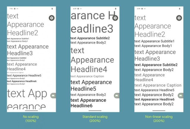 Android 14 Yazı tipi ölçeklendirme