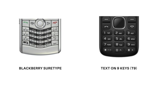BlackBerry SureType ve T9