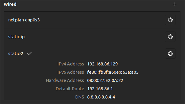Ubuntu gui ile statik ip belirleme